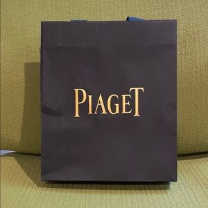 Piaget Luxury Black and Gold Bag